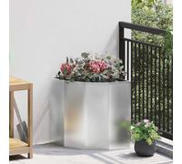 vidaXL Jardinière d'angle 45 x 45 x 50 cm en acier galvanisé – Gain de place, déco moderne