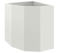 vidaXL Jardinière d'angle 45 x 45 x 50 cm Acier blanc – Gain de place pour extérieur