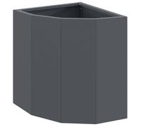 Jardinière d'angle en acier - vidaxl - Anthracite - 30x30x35 cm - Anti-corrosion - Robuste - Gain de place