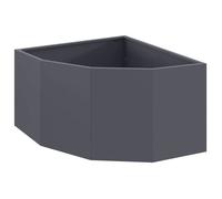 Jardinière d'angle en acier - vidaXL - Anthracite - 60x60x35 cm - Gain de place - Design moderne