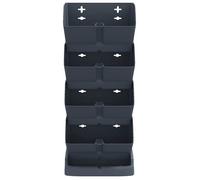 Jardinière de balcon Anthracite - Sarazyj® Ensemble de jardinières verticales 4 pcs - SOLOMON - Anthracite PP - J880816