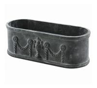 L'Héritier Du Temps Jardiniere de Balcon ou Fenêtre Balconnière Vasque Bac en Fonte Grise 12x15,5x36cm