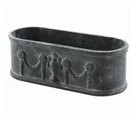 Jardiniere De Balcon Ou Fenêtre Balconnière Vasque Bac En Fonte Grise 12x15x36cm Gris
