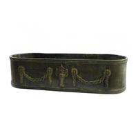 Jardinière de Balcon ou Fenêtre Balconnière Vasque Longue Bac en Fonte Vert Anglais 15x21x60cm