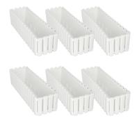 Jardinière de balcon pour balustrade de terrasse blanche 60 cm 6 pièces