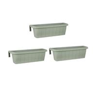 Jardinière de balcon - Rondine - Set de 3 - 60 cm - Crochets réglables - Réservoir d'eau