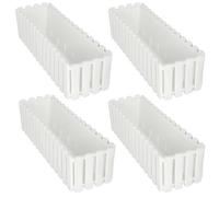 Jardinière de balcon - Rustique - 60 cm - Blanche - Lot de 4