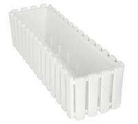 Jardinière de balcon - Rustique - Blanche - 60 cm - Fixation balustrade