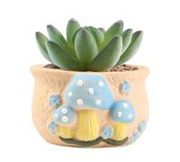 Jardinière de champignons colorés, jardinière de champignons avec drainage - Pots de fleurs d'intérieur en céramique de champignons,Pot de jardinière décoratif polyvalent pour table, jardin, balcon, r