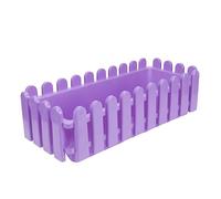 Jardinière De Clôture En Plastique Rectangulaire Plantation Décorative Pot Succulent De Cactus Pot De Fleurs En Plastique Pots Planteur Résine Polypropylène Violet Artificiel