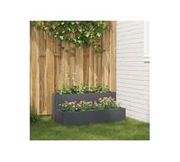 vidaXL Jardinière de jardin 2 niveaux 100x60x45 cm Anthracite Plastique