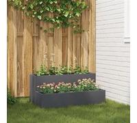 Jardinière de jardin 2 niveaux 100x60x45 cm Anthracite Plastique anthracite G