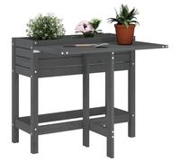 Jardinière de jardin avec dessus pliable gris bois pin massif 825123