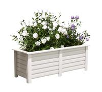 jardinière de Jardin rectangulaire en résine, lit de Jardin surélevé, extérieur, jardinières pour Plantes d’extérieur, Herbes, légumes, Fleurs, idéal pour Patio, terrasse, Balcon