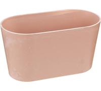Jardinière Déco Ovale Plastique Rose 20×10×11cm 3pc