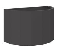 vidaXL Jardinière Noir 60 x 30 x 35 cm Acier, Jardinier en Acier, Support de Plantes, déco extérieure, Pot Durable, Accent de Serre, Pot terrasse