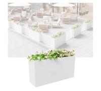 Jardinière d'extérieur en acier avec séparateurs 120 x 70 cm, parterre de fleurs décoratif pour restaurants, salles à manger, commerces, cloison basse