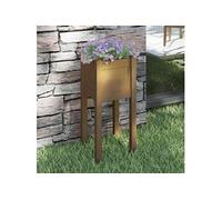 Jardinière d'extérieur Marron miel 31 x 31 x 70 cm Bois de pin