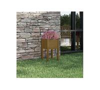 vidaXL Jardinière d'extérieur 40x40x70 cm en pin massif Marron miel