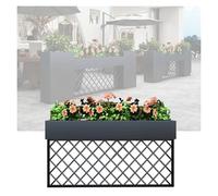 Jardinière d'extérieur sur pied avec cloison amovible rectangulaire pour jardins, patios et cours. Séparateur élégant de 130 x 80 cm pour un usage commercial