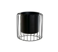 Jardinière dkd home decor noir métal 26 x 26 x 26 cm