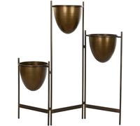 Jardinière dkd home decor noir métal cuivre vintage (35 x 26,5 x 105 cm)