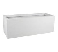 EDA Jardinière Graphit Up 57 L Intérieur/Extérieur Décor Vagues 79,5x29,5x29,5 cm Blanc cérusé