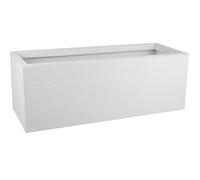 Jardinière - EDA - Graphit Up - 57 L - Intérieur / Extérieur - Décor Vagues - 79,5 x 29,5 x H. 29,5 cm - Blanc Cérusé