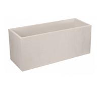 EDA Jardinière VOLCANIA Beige Calcaire Double paroi - avec zone de rétention d'eau Dim. 99,5 x 39,5 x 43,5 cm - Volume 98 L