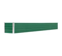Jardinière Élevée Acier Galvanisé Résistante À La Rouille 320x40x45 Cm Vert Fond Ouvert