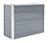 Jardinière Élevée Pour Jardin Avec Fond Ouvert Acier Galvanisé 100x40x77 Cm Gris