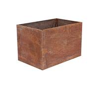 Jardinière en acier corten rouille 58 x 38 x 38 cm