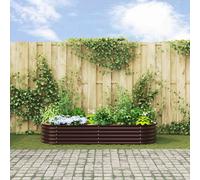 Jardinière En Acier Galvanisé Marron Vidaxl 240x80x44 Cm