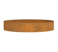 Jardinière en acier moderne - vidaXL - Marron - 120x120x20 cm - Acier résistant aux intempéries - Forme ronde