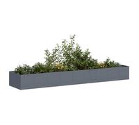 Jardinière en acier - vidaXL - 360x80x40 cm - Anthracite - Acier laminé à froid - Fond ouvert - Assemblage requis