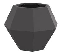 vidaXL Jardinière bac à fleurs 50 x 50 x 40 cm Acier Noir – Solide