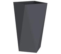 Jardinière en acier - vidaXL - Anthracite - 40x40x75 cm - Assemblage requis - Usage extérieur - Structure ondulée
