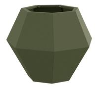 vidaXL Jardinière acier Vert olive 50x50x40 cm, bac à fleurs solide, support rectangulaire