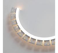 Jardinière en aluminium pour bandes lumineuses LED, bordure pliable avec coque en silicone blanc laiteux pour décoration intérieure