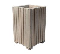 Jardinière en bois - BOGATECO - Modèle BOGATECO - Carrée 40x40x40 cm - Insert plastique amovible - Gris