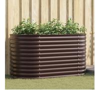 vidaXL Jardinière surélevée bois brun en acier galva 160 x 80 x 81 cm