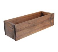 Jardinière en bois durable ¿ Pot de fleurs chic pour jardin, balcon et décoration intérieure ¿ 30 x 11 x 8,5 cm, couleur café