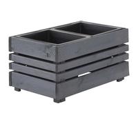 Jardinière en bois lasuré 2 bacs geteborg