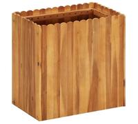 vidaXL Jardinière Rectangulaire Cache-Pot Pot à Fleurs Bac de Plantes Pot à Plante Jardin Balcon Véranda Extérieur 50x30x50 cm Bois Massif d'Acacia Bois G