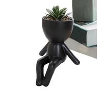Jardinière en forme de corps, vases en céramique pour fleurs, pot de fleurs avec affichage de table créatif en céramique petite figure, petits vases succulents en forme de corps humain, jardinières