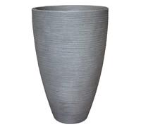Jardinière en forme de vase Pot cannelé rond en plastique