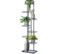 Jardinière en métal noir, 8 niveaux, 142 cm