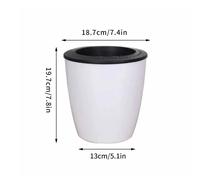 Jardinière En Plastique Auto-Arrosage Avec Pots Intérieurs Pots De Fleurs En Plastique Modernes Blancs Pots De Plantes D'intérieur Pour Orchidées Succulentes.19.7cm