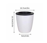 Jardinière En Plastique Auto-Arrosage Avec Pots Intérieurs Pots De Fleurs En Plastique Modernes Blancs Pots De Plantes D'intérieur Pour Orchidées Succulentes.13.7cm