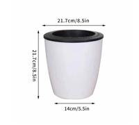 Jardinière En Plastique Auto-Arrosage Avec Pots Intérieurs Pots De Fleurs En Plastique Modernes Blancs Pots De Plantes D'intérieur Pour Orchidées Succulentes.21.7cm